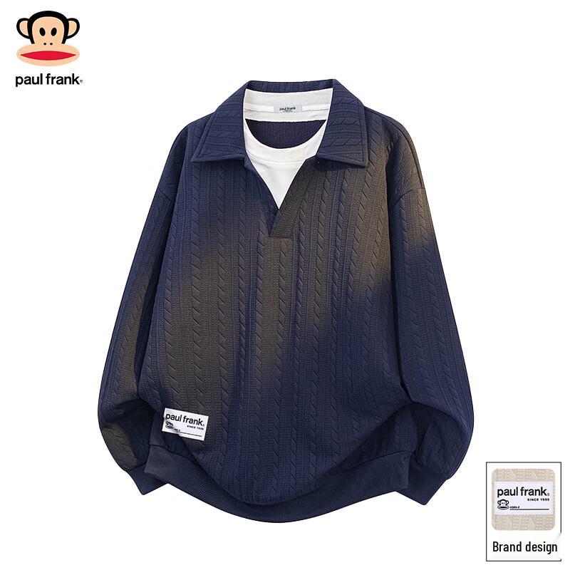 Paul Frank Men's Faux Two-Piece Long Sleeve Sweatshirt