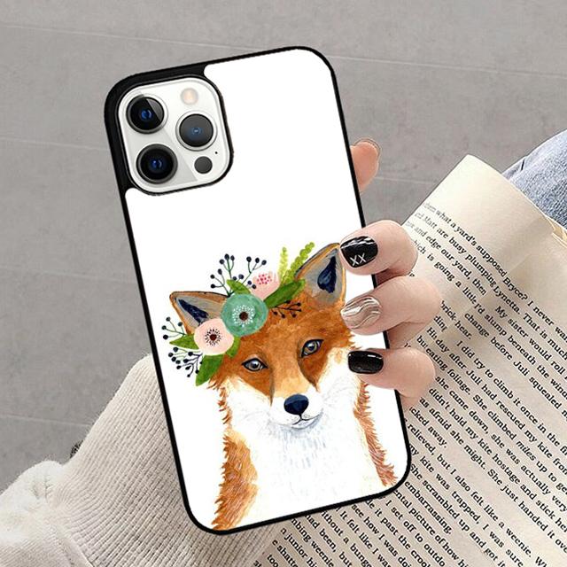 Autumu Fox clever vignette Phone Case Cover for iPhone 16 15 12 mini 11 13 14 Pro Max SE 2020 Apple 6S 7 8 Plus Coque