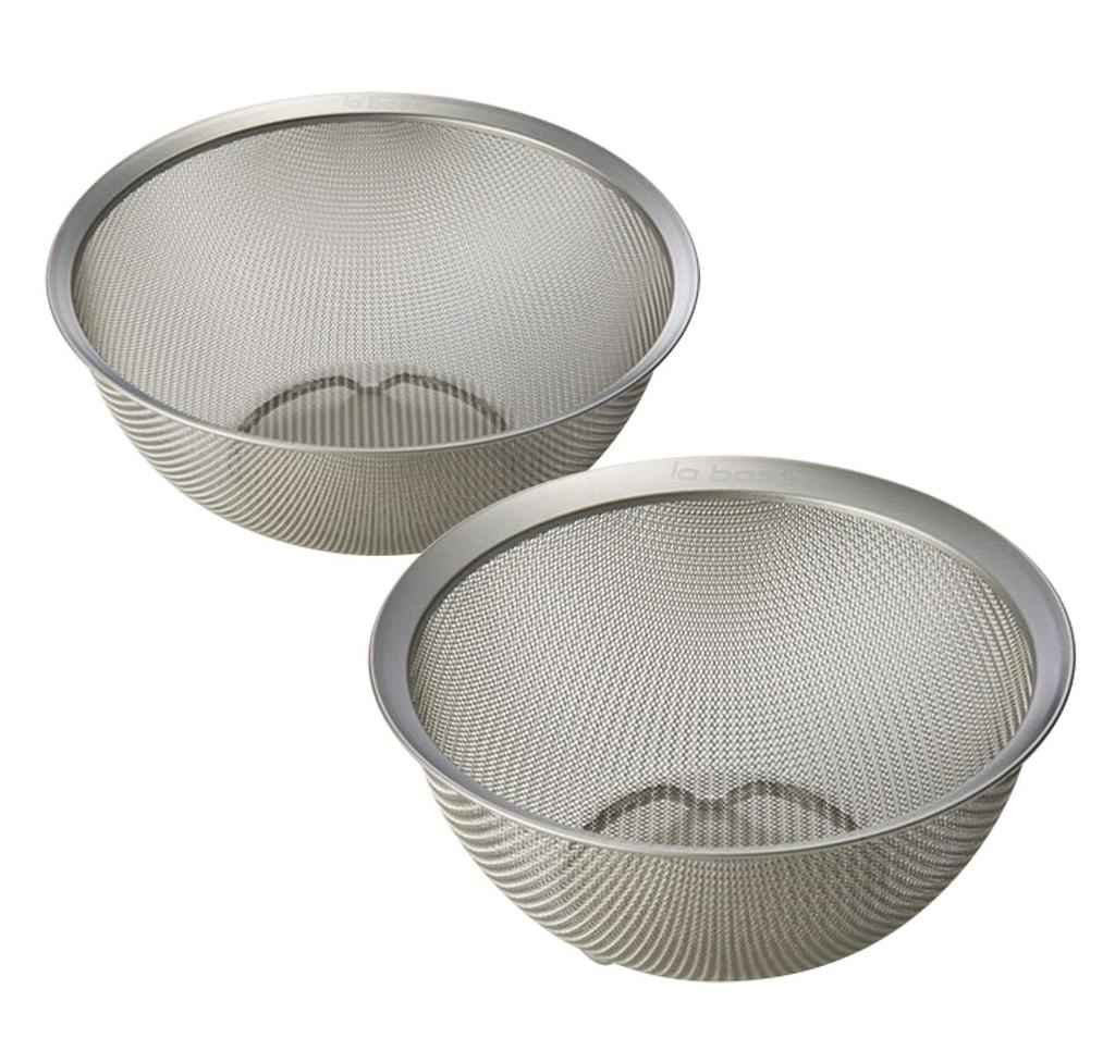 La Base Round Strainer Set of Made In by Yoko Arimoto Tsubame-Sanjo (Small & Medium), 2, Japan,