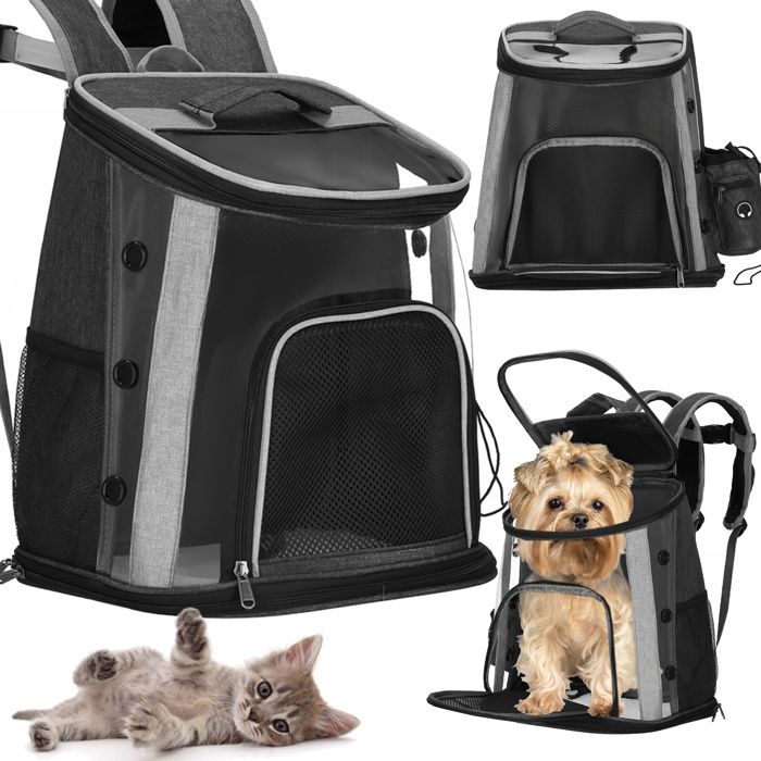 Pet Carrier Backpack - Springos® - Size M - 15 Kg - PVC, Polyester - Efficient Ventilation