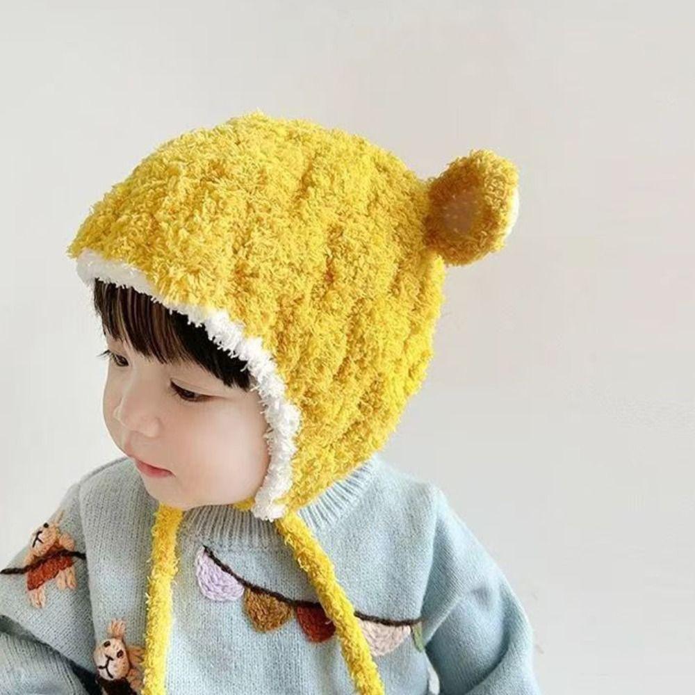Fashion Design Children Fleece Hat Lamb Plush Hat with Scarf Plush Animal Hats Scarf Ear Protector