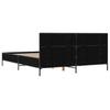 Bed Frame Black 120x200 cm Wood Based Panel and Metal