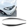 Front Headlight Eyebrow Cover ABS Black Front Headlight Lamp Eyebrow Cover Trim for 5 Series F10 LCI 2014 to 2016