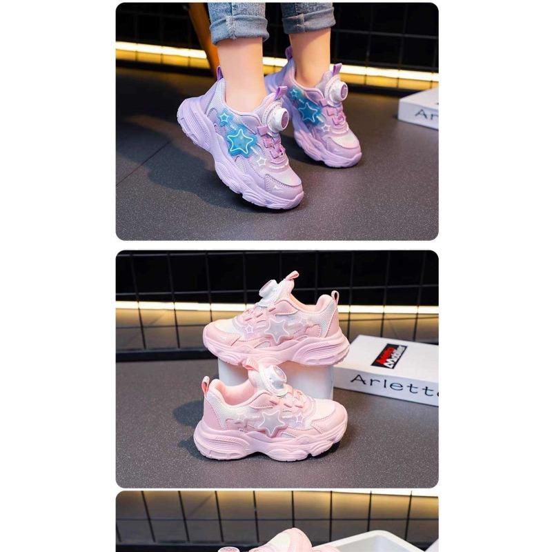 Girls Purple Pink Princess Sneakers Spring Non Slip Breathable Shoes