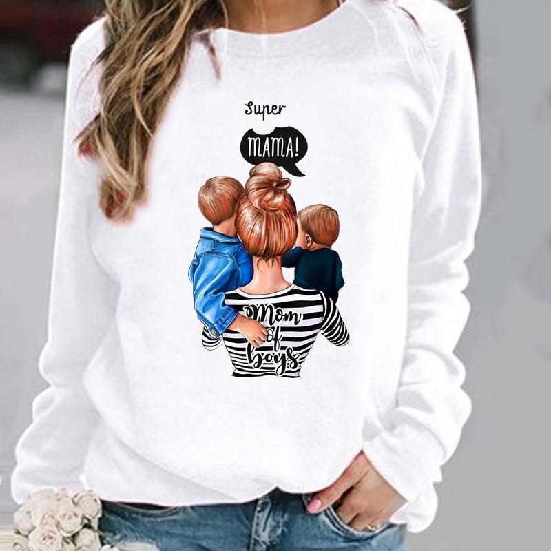 Women's Round Neck Pullover Hoodie for Spring, Autumn, and Winter