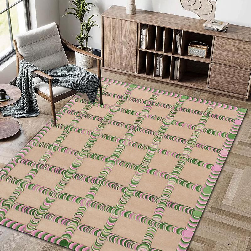 

Nordic Minimalist Crystal Velvet Carpet Living Room Sofa Coffee Table Carpet Hotel Ethnic Stain Resistant and Wear-resistant Decorative Carpet 40*60cm [crystal velvet dot plastic bottom]