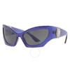 Versace Dark Grey Cat Eye Ladies Sunglasses Ve4450 541987 60