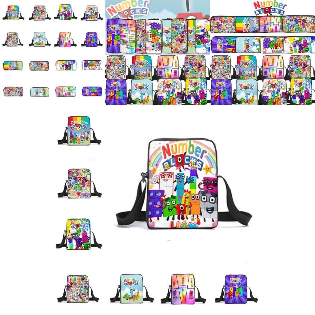 Numberblocks Bookbag With Zipper Closure And 20l Capacity Resistant To Wear And Tear