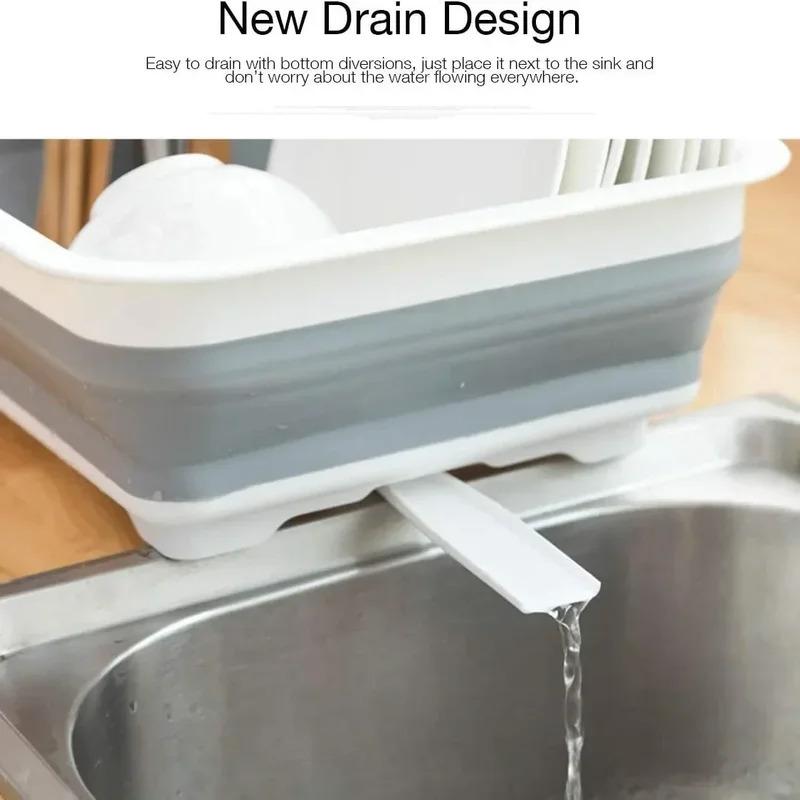 Ociekacz do naczyń stojak do przechowywania uchwyt na przybory składany składany talerz ociekacz organizator przyczepa kempingowa Camper akcesoria kempingowe