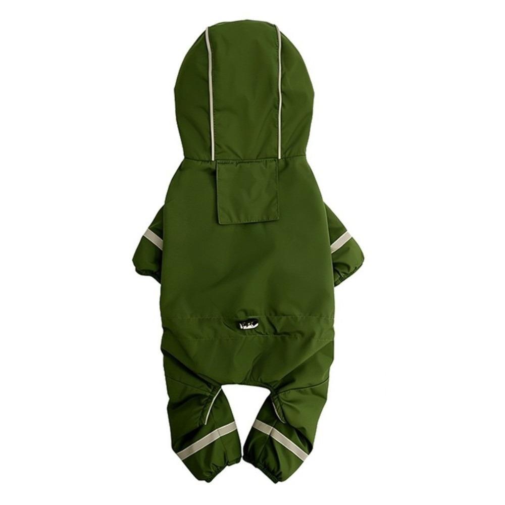 Soft Plush Winter Warm Dog Raincoat Reflective Trim Pet Waterproof Cloak Travel