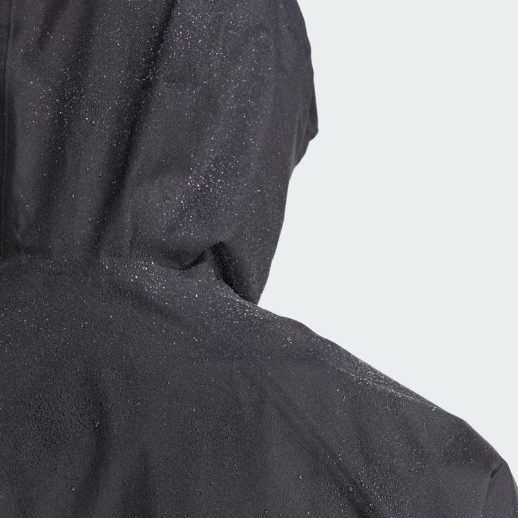 adidas Outdoor Hiking Waterproof And Breathable Windbreaker Jacket Men's Black IP1435