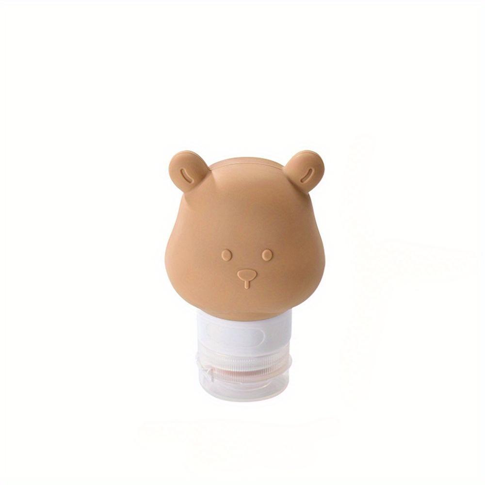 80ml Cartoon Bear Silicone Lotion Dispenser Bottle Portable Travel Empty Pump Bottle Shampoo Dispenser Refillable Bottles
