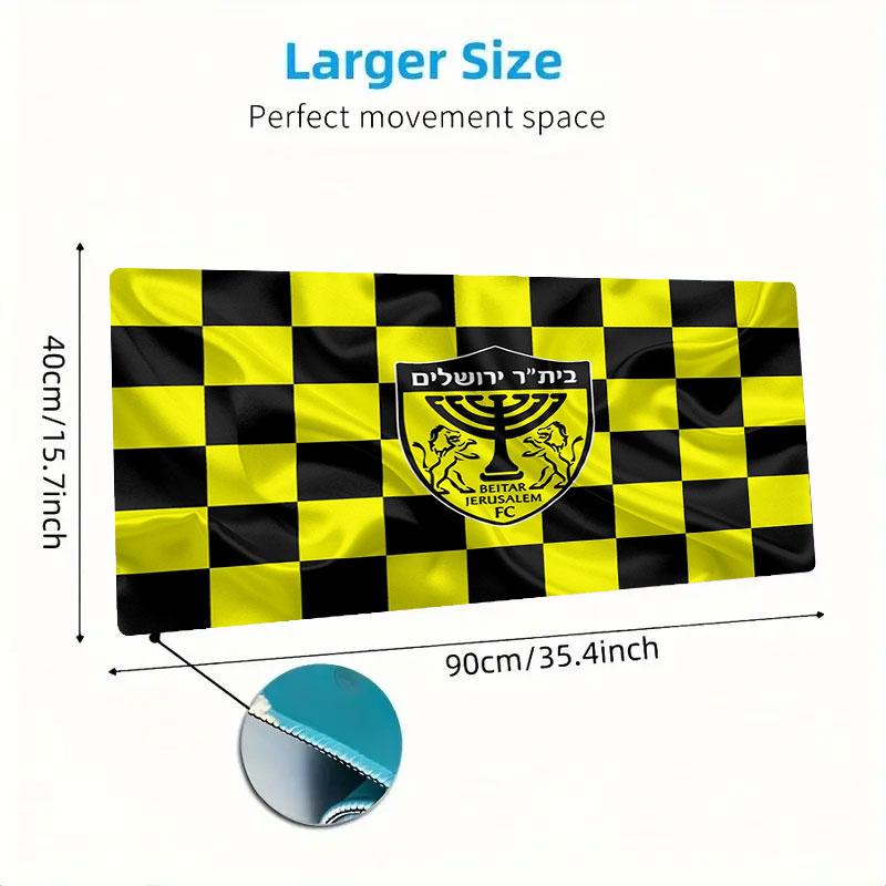 Beitar Jerusalem F.C Large Size Mouse Pad Large Gaming Table Cushion Non-slip Laptop Tablet Big Mousepad XXL Mat Mini PC Playmat With Lock edge