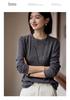 Women's Casual Knitwear: Pure Cashmere Long Sleeve, Round Neck, Loose Style for Autumn and Winter.