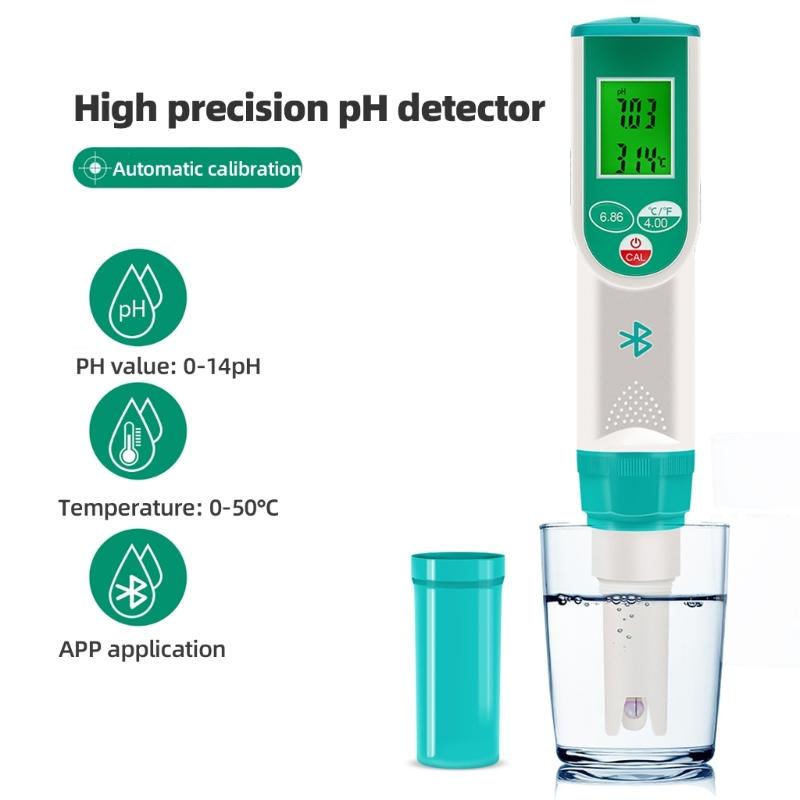 Pocket Meter Water Quality Tester for Swimming Pool Agriculture Temperature Meter 0-14PH Digital Tester Pen Portable