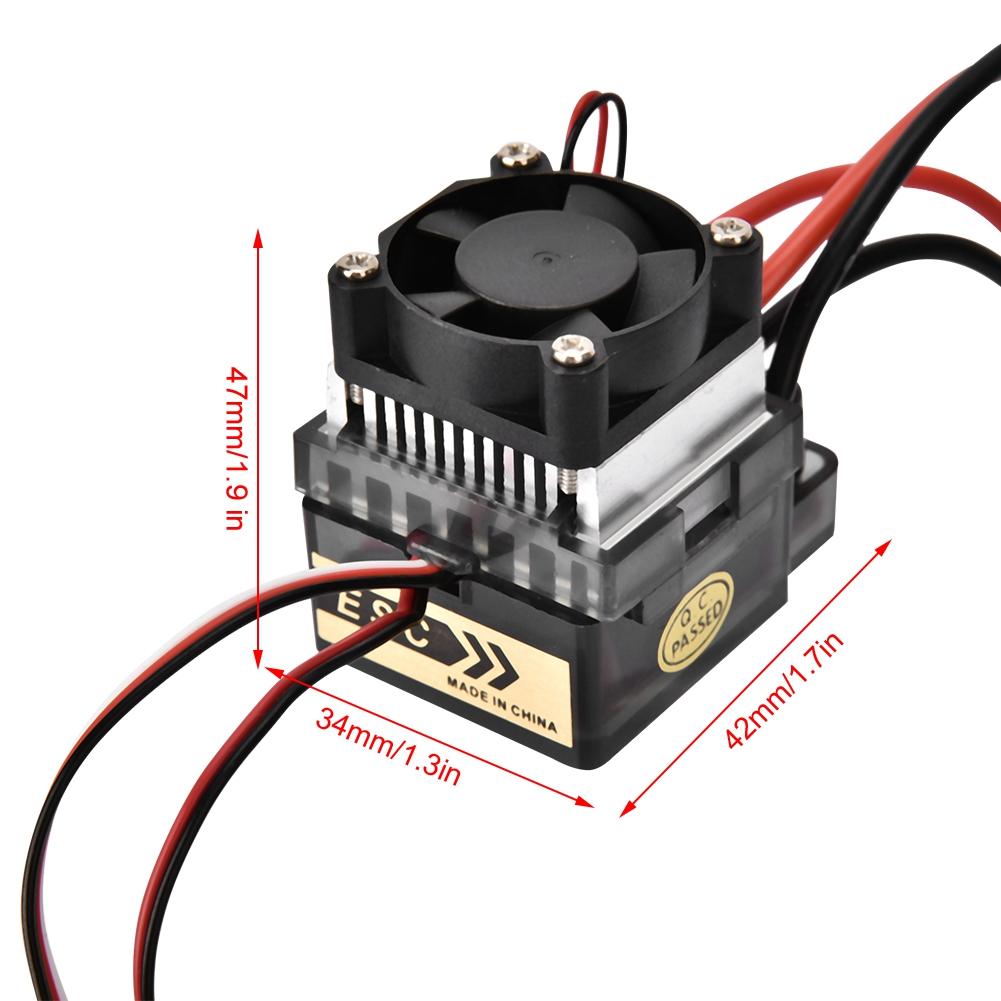 High Voltage 320A Waterproof Brushed ESC Electric Speed Controller with Fan for RC Model