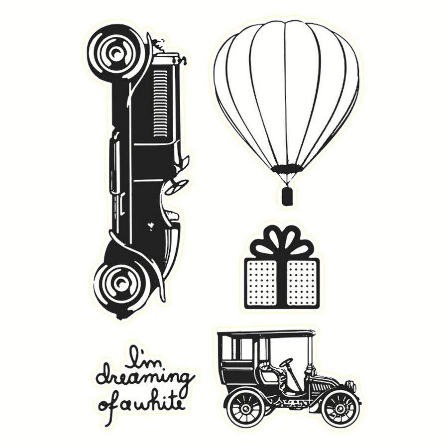 Car Travel Transparent Silicone Clear Stamps for Seal DIY Scrapbooking Album Paper Card Mountain Animal Dog