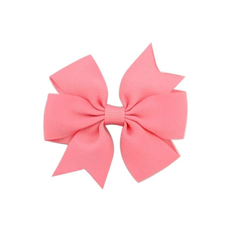 2/4/10 piezas 3'' Lazos de Cinta Sólida Pinzas para el Cabello para Bebés Niñas Lazos Hechos a Mano Pasadores Pasadores Accesorios para el Cabello para Niños