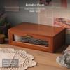 2Drawer Vintage Wooden Desktop Organizer, Zakka Design Storage Box 1 Drawer Retro Color
