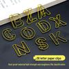 Alphabet Letter Paper Clips for Students - 26 English Letters for Document Organization