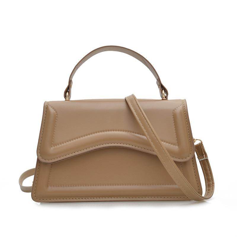 Foreign style handbag women's 2025 spring and summer new heavy color shoulder messenger bag fashion texture solid color small square bag