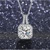 Japanese Korean Fashion Square Zirconia Pendant Necklace - Women's Clavicle Chain Accessories