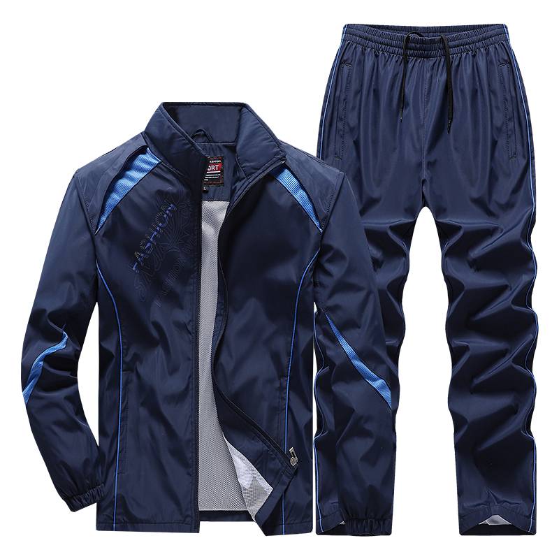 Spring Autumn Men 'S Sportswear 2 Pieces Sets Sports Suit Jacket Sweatsuit Male Clothing Tracksuit