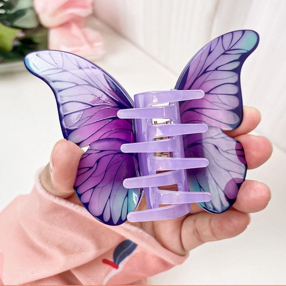 Animals Butterfly Hair Clip Printing Large Shark Clip Personalized Butterfly Hair Claw Girl