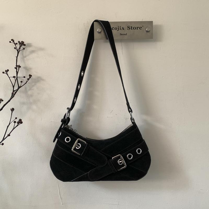 Retro and Fashionable Underarm Bag, Niche and Trendy Design, Motorcycle Bag, High Appearance Level, Single-shoulder Bag