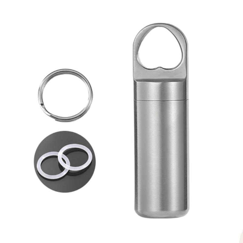 Waterproofs Medicine Box Case Keychains Holder Pills Box Case Titaniums Pills Container Bottles Pills Container