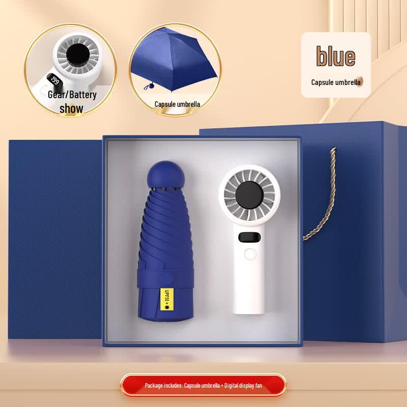 AQ Portable Mini Fan Gift Set Umbrella, Mini Fan
