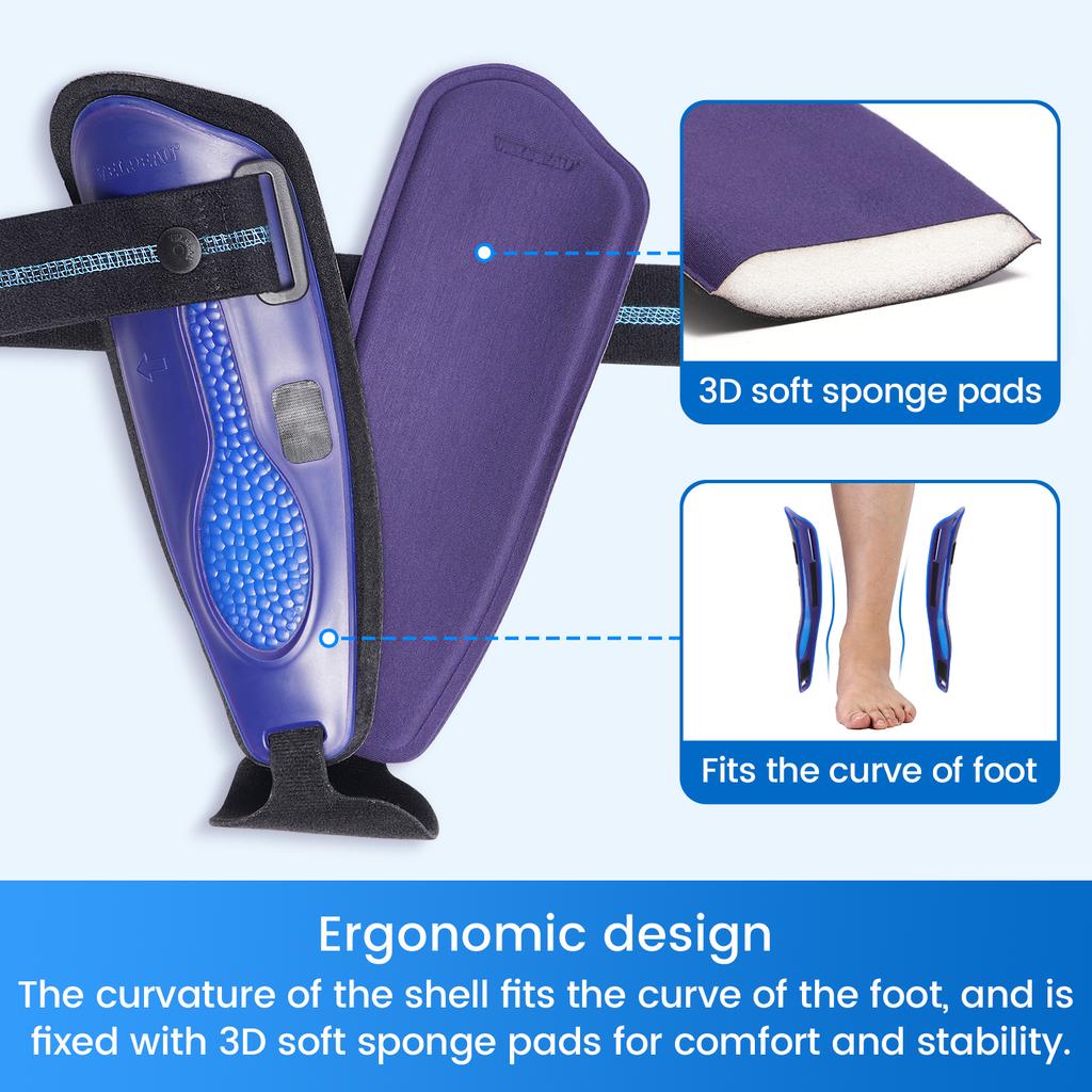 Ankle Brace Support for Sprains and Ligament Injury, Stirrup Ankle Splint Stabilizer Fits Left & Right Feet