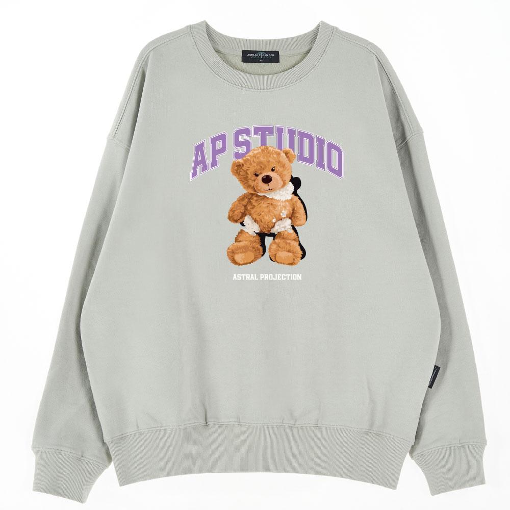 ASTRAL PROJECTION Oversized Drop Shoulder New Beardoll 2 Sweatshirt_Mint