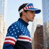 (S, Multicolor) American USA Flags Visor for Men Stars and Stripes Print Patriotic Hollow Top Sun Hat