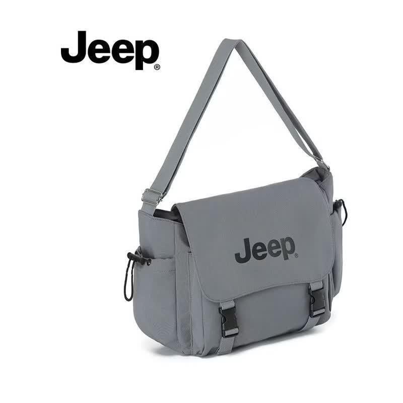 JEEP Retro Messenger Crossbody Bag серый