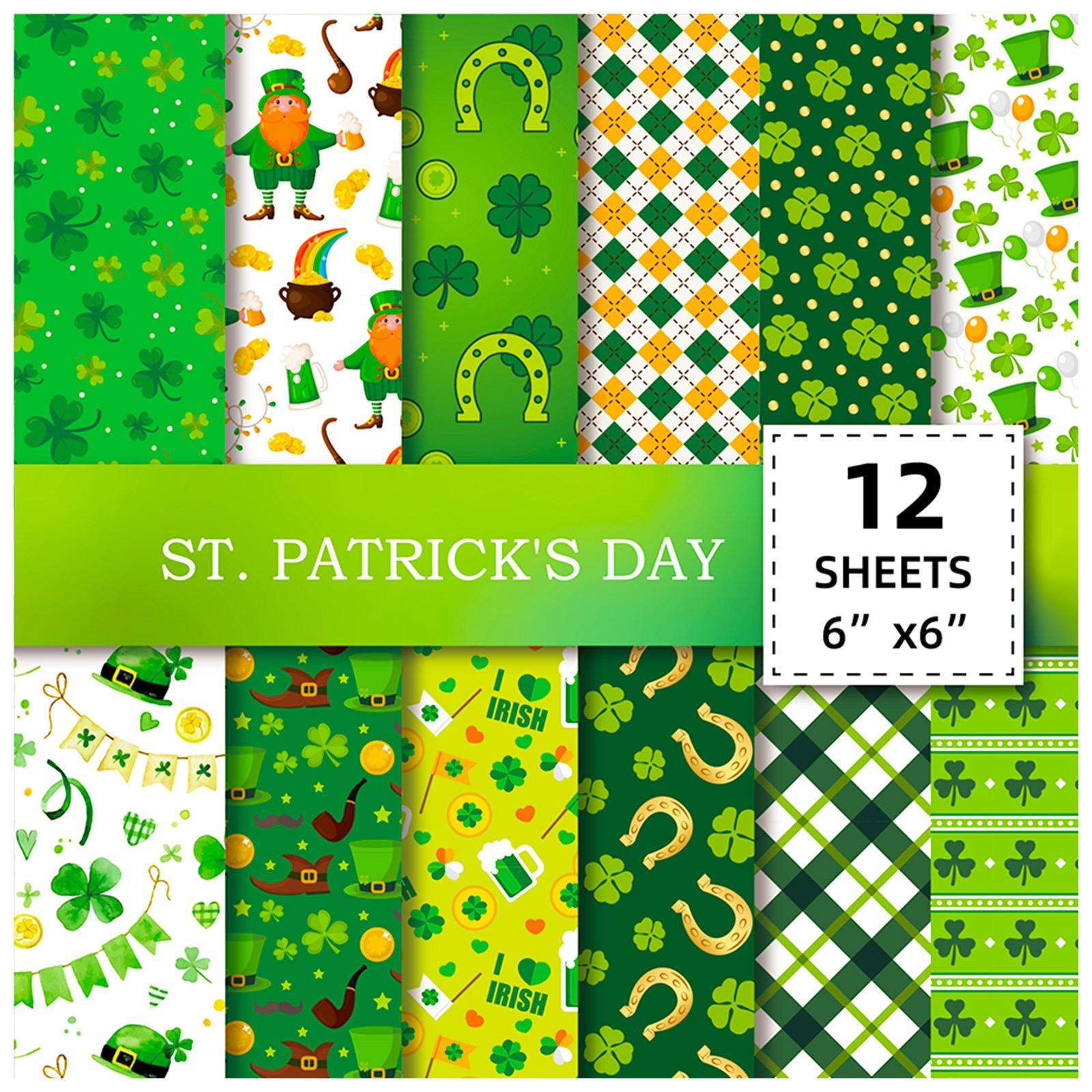 

12шт СТ. Серия Patrick Материал Бумага Фон Украшения DIY Упаковочная Бумага One Size