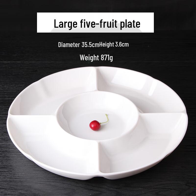 Qianxing A8 Melamine 5-Compartment Serving Platter