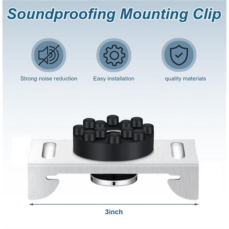 A03F-Reduces Noise From Noisy Neighbors-Sound Isolation Clips 12Pack Sound Proofing Mounting Clips-Drywall Soundproofing