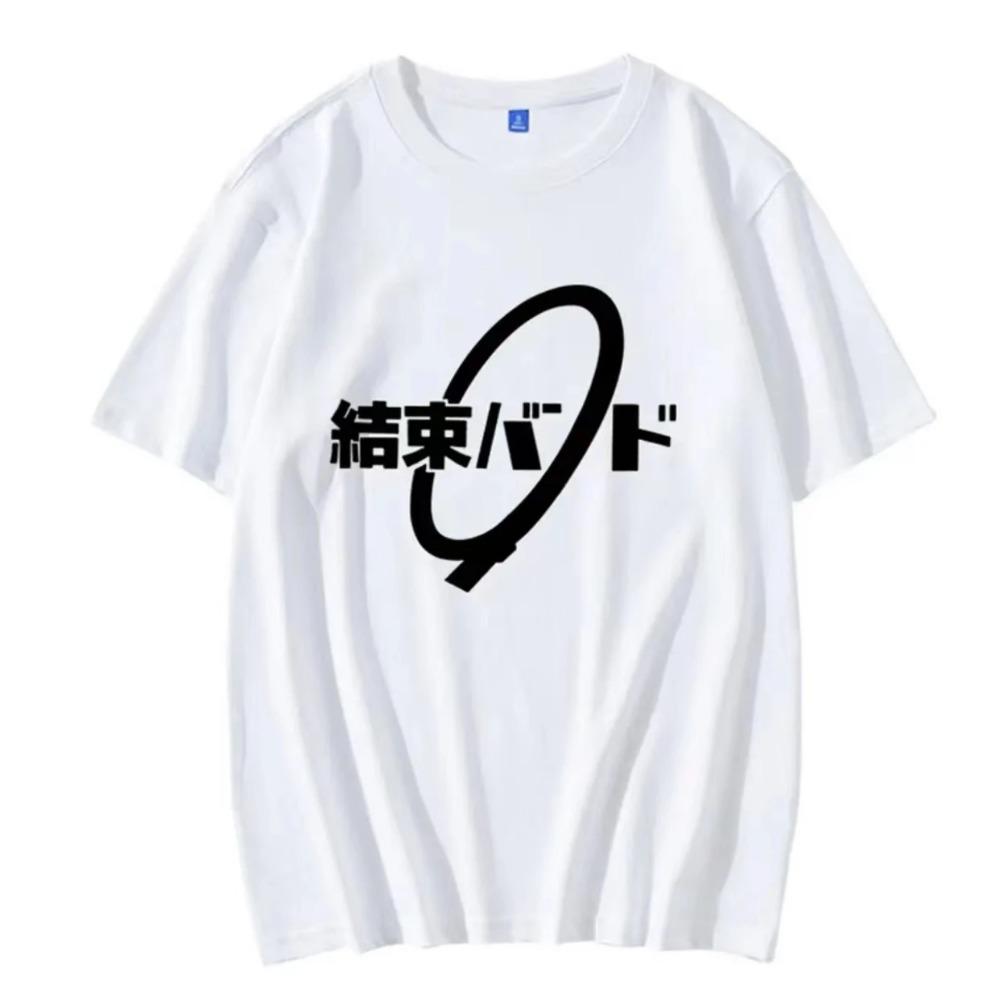 Unisex Anime Cos BOCCHI THE ROCK Hitori Gotoh Ljichi Nijika Cotton Casual Short T-Shirt Tee