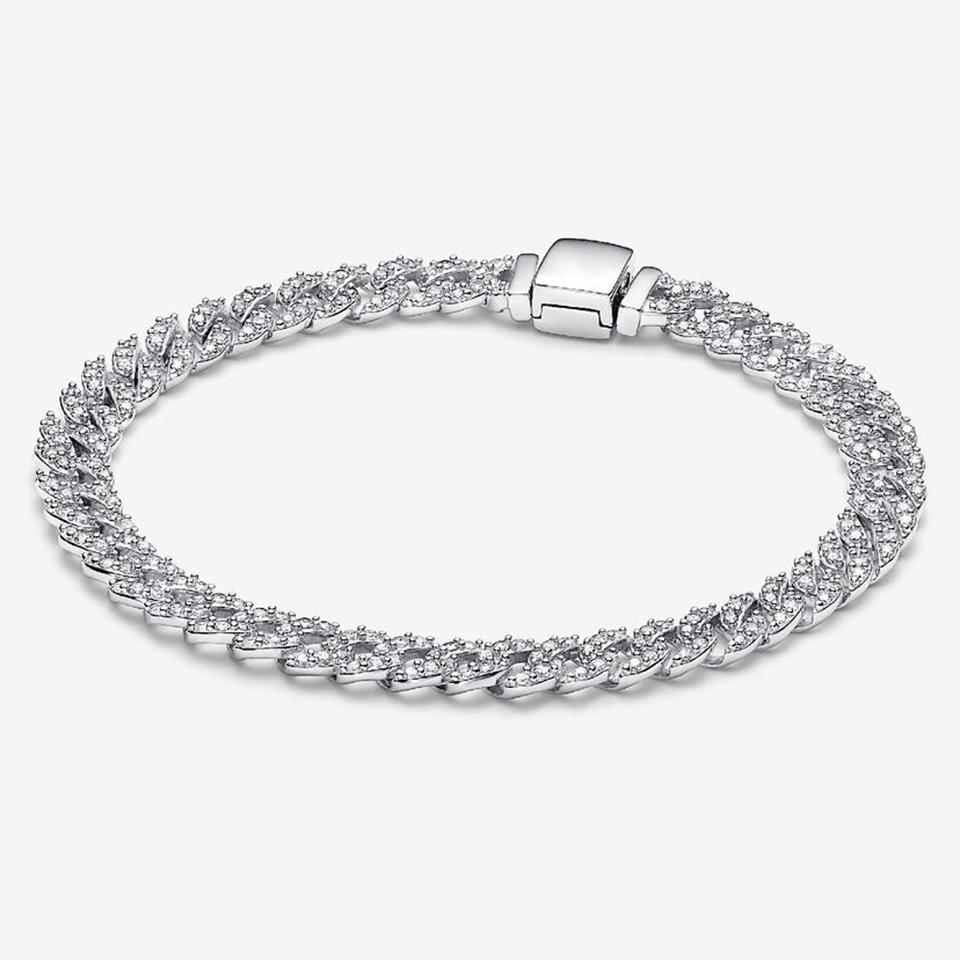 Neues 925er Silber Funkelndes Herz zu Herz Ewige Rose Tennis Schiebearmband Mode DIY Charme Schmuck Exquisites Geschenk