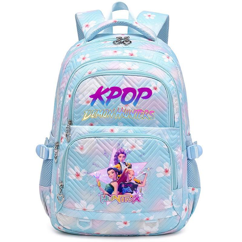 Anime-Druck Stilvoller Unisex-Schulrucksack für Teenager Nylon Wasserdicht 13-Zoll Laptopfach 20-35L Fassungsvermögen