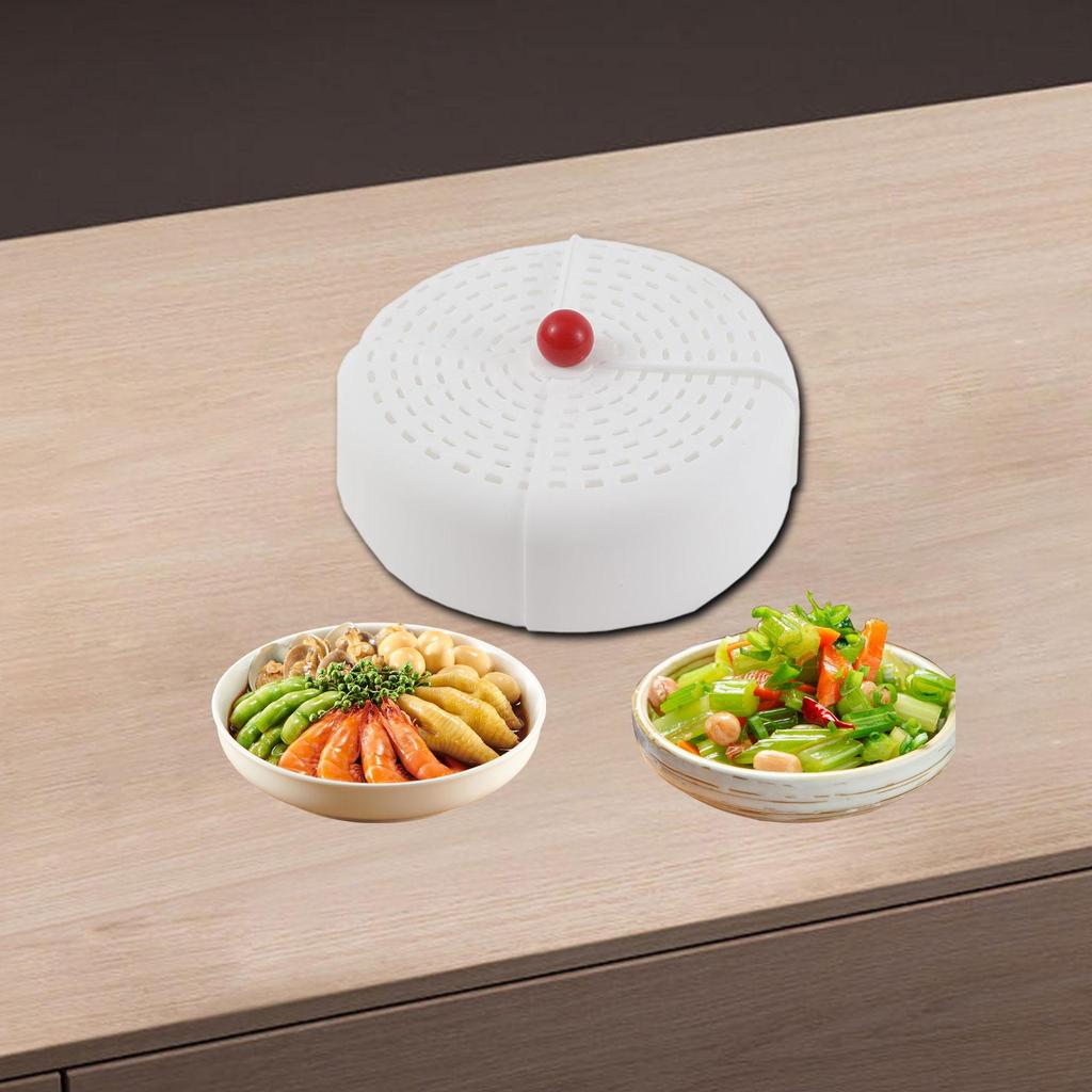 Food Cover Foldable Breathable,Dustproof Protector,with Handle Hollowed Out,Accessories for Picnics BBQ Indoor Home Parties