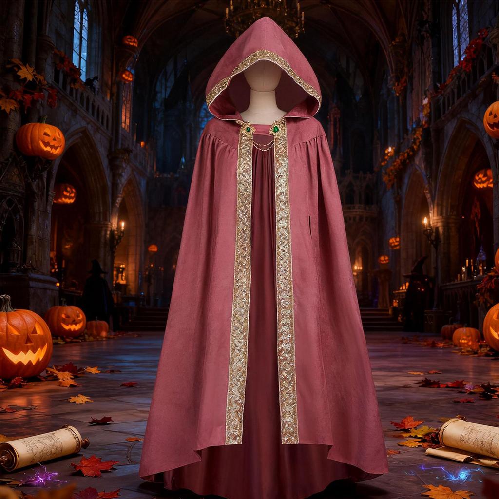 Hooded Cape, Witch Costume for Halloween, Carnival And Christmas