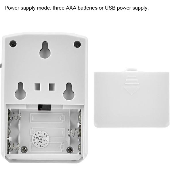 Motion Sensor Doorbell Door Chime, Home Security Driveway Alarm Entry Doorbell Indoor Motion Detector Buzzer, Store Door Entry Bell MP3 Audio, 2