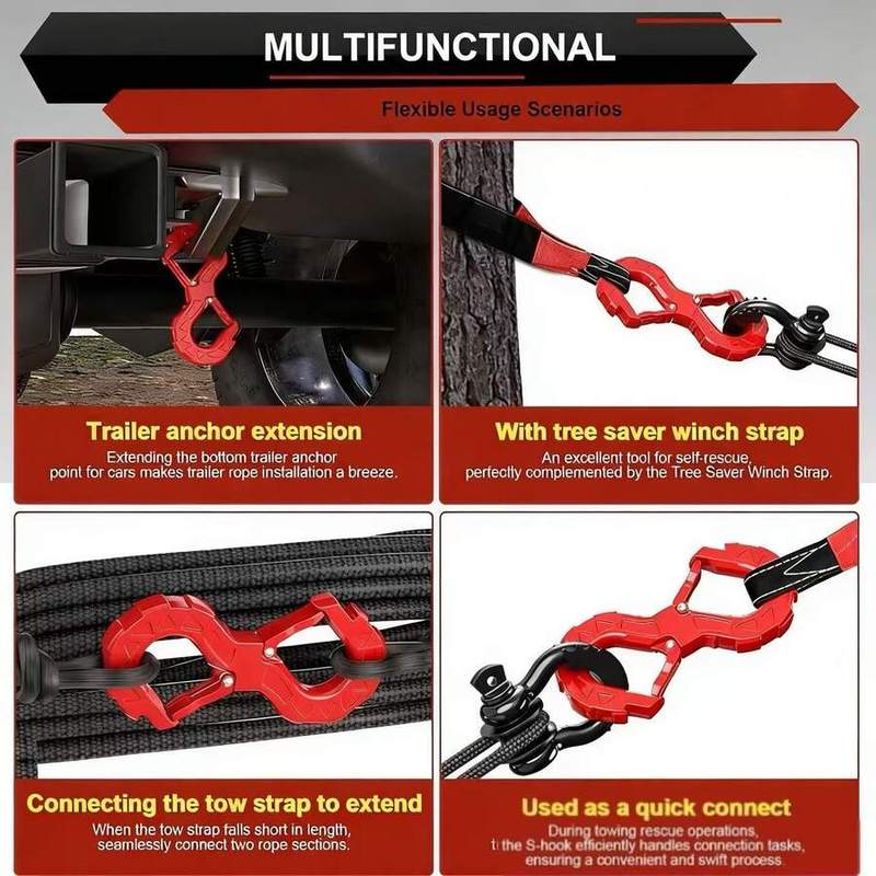 Nilight 3/8 Tow Hook, Winch Hook For Off-Road Recovery 33000 Lbs, Heavy Duty Strength Working Load, for Jeep, SUV, ATV, Trailers