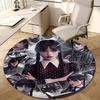 1pc Addams Family Wednesday2 Design Printed Area Round Carpet for Bedroom Living Room Home Decor Rugs Mat Non Slip Mat Rug for Bedside