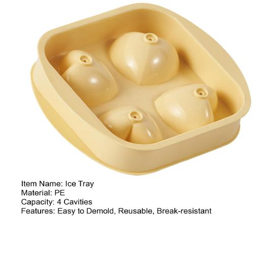 Silikonová 3D forma na led ve tvaru srdce, 4 dutiny, velký výrobník kostek ledu na whisky, koktejly, nápoje, nepřilnavý, snadno se uvolňuje, kuchyň