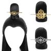 Hanfu Hairpin Hanfu Wig for Men Antique Headwear Fake Hair Bun  Tang Dynasty