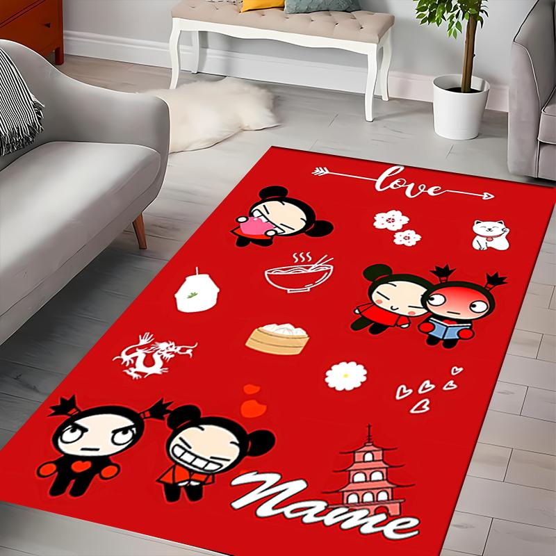 Custom personalization Pucca Area Rug - Perfect For Kitchen, Bathroom,Laundry Room Decor Large Size Available,Gift All Seasons