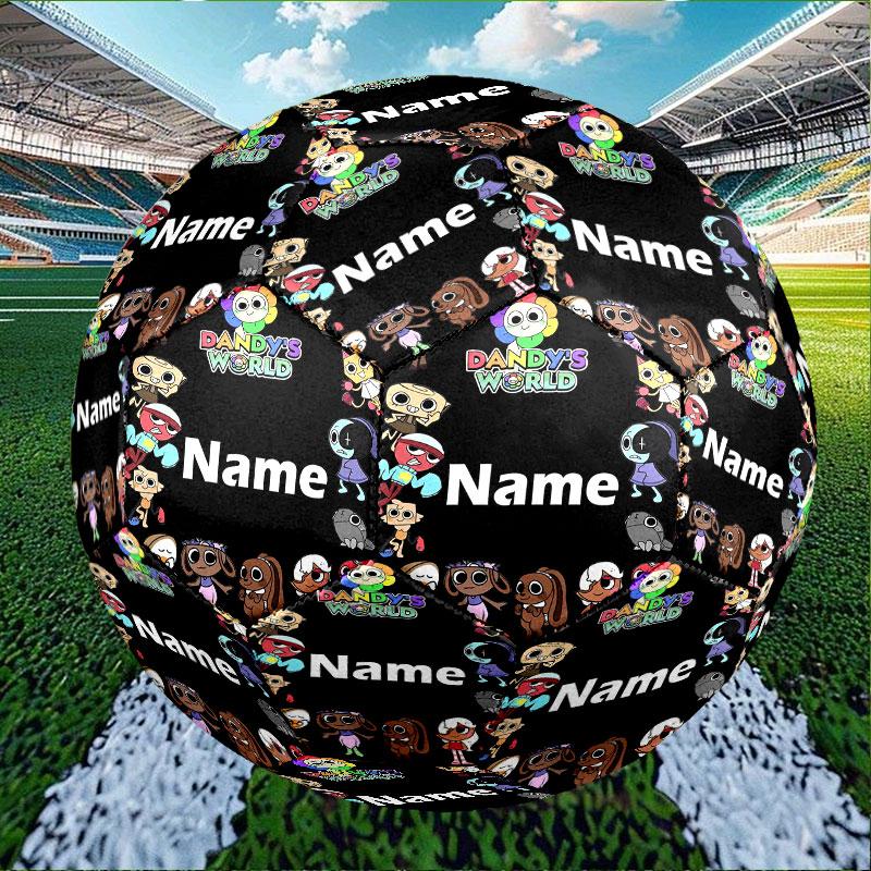 Custom Name Personalized Dandy's World Print Size 5 Soccer Ball Training & Match Football, for Team, Kicking, Gift for Football Enthusiasts